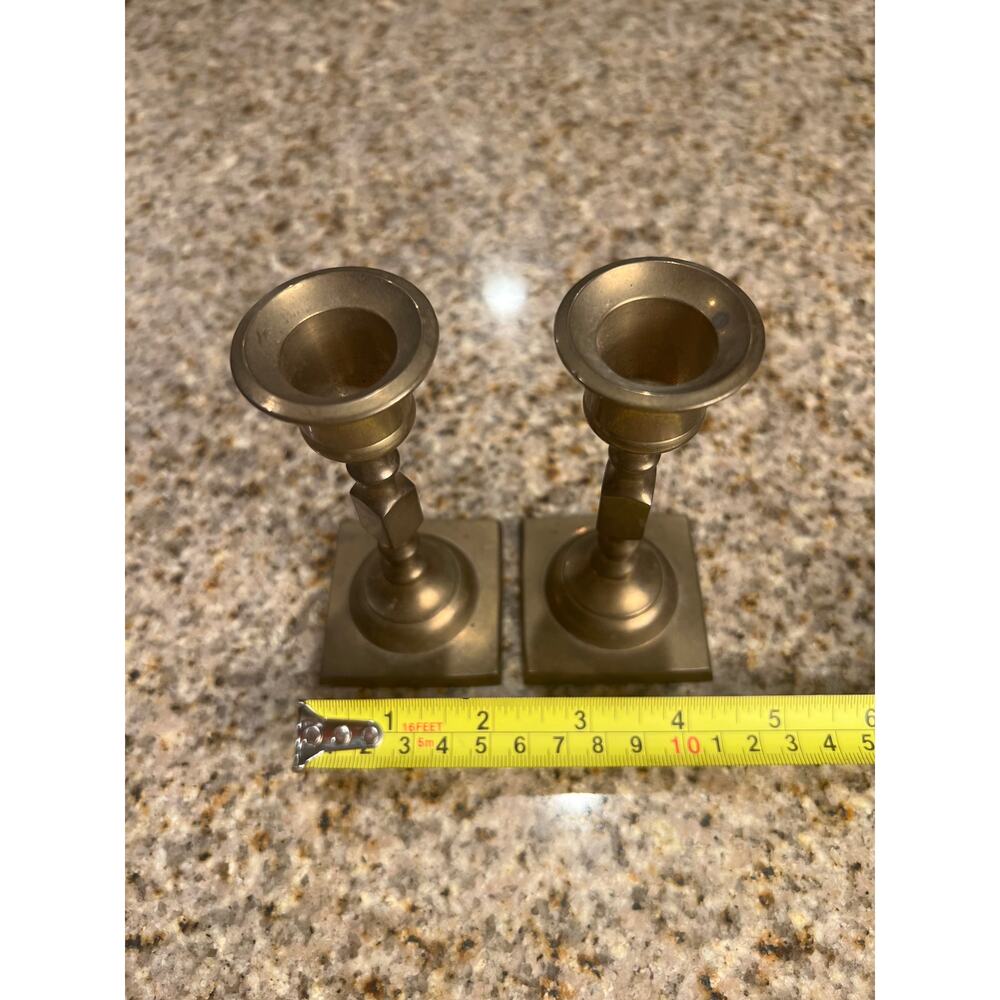 Brass Candlestick Holders - Picture 5 of 7